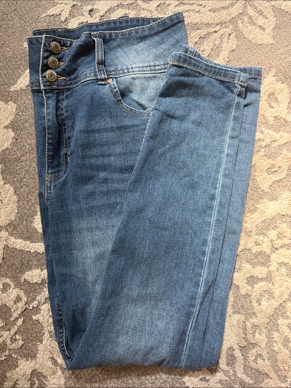 Blue Spice Dark Blue High-Waist Skinny Jeans